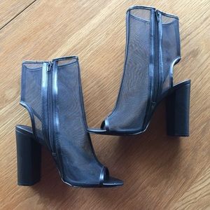 Cut Out Mesh Booties